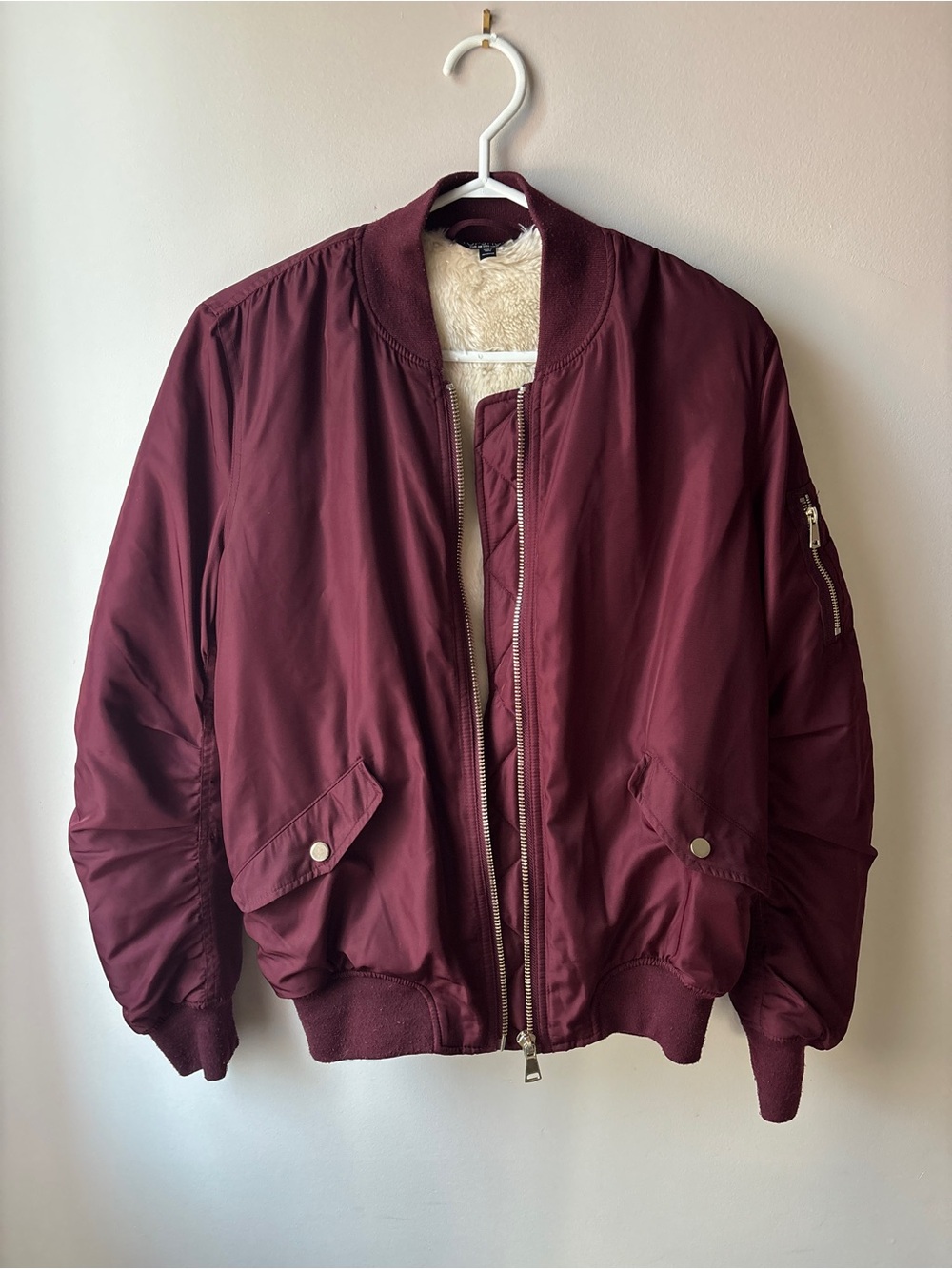 Top Shop Bomber Jacket Fur Lining